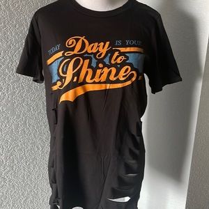 Black graphic cut out tee